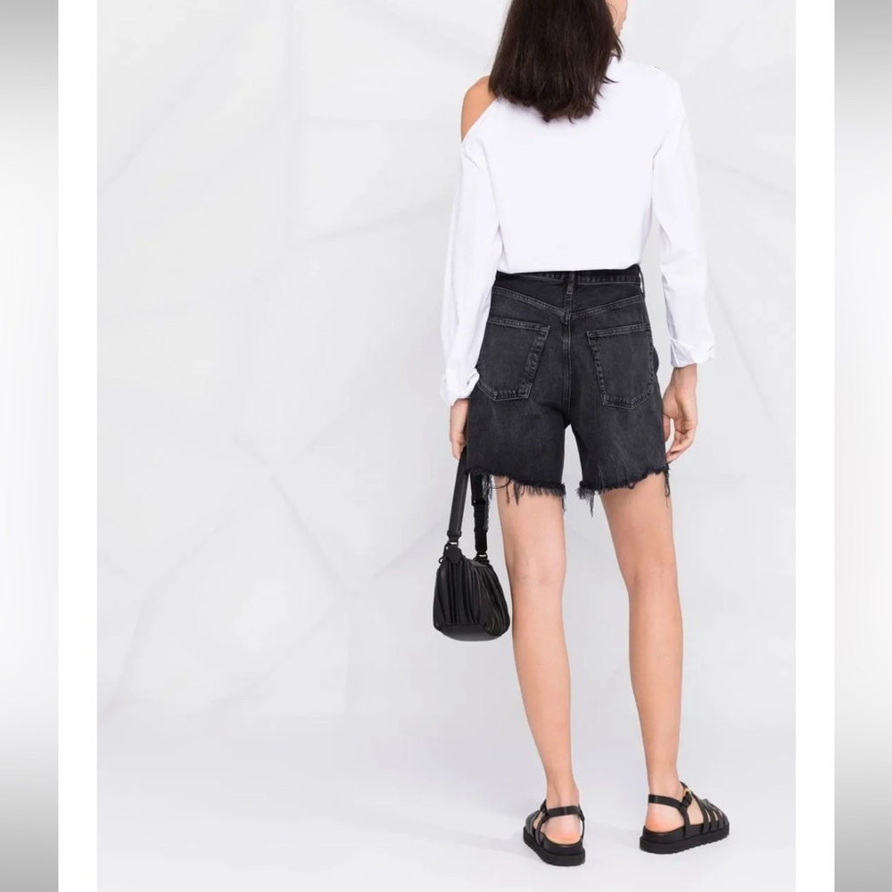 AGOLDE Stella high-rise denim shorts in black - Picture 11 of 11